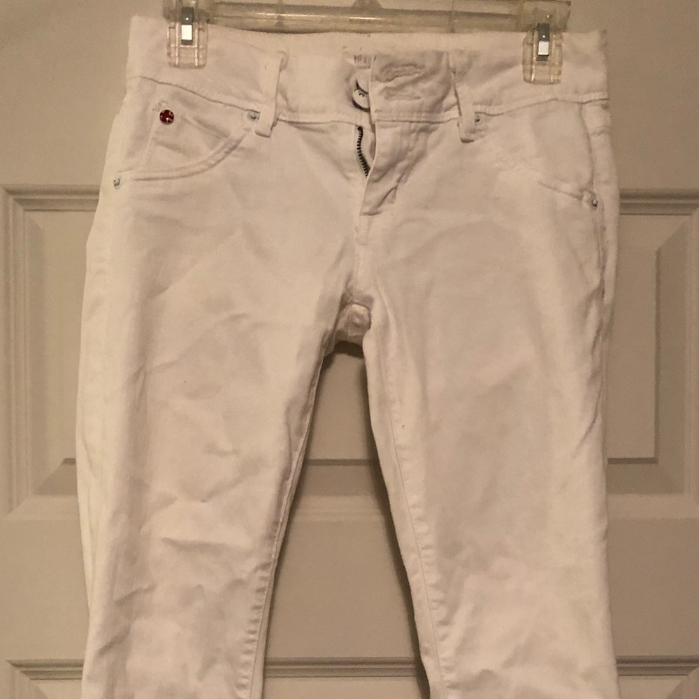 White Hudson cropped jeans
